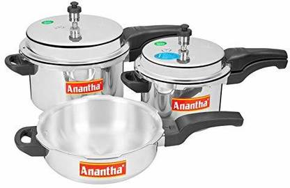 Anantha 3 L, 5 L, 3.5 L Outer Lid Pressure Cooker
