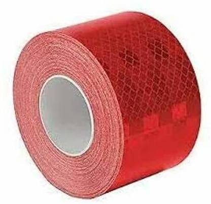SAROHI IMPORTED 2 INCHES SAFETY REFLECTIVE TAPE (RED) 5M 50 mm x 5 m Red Reflective Tape