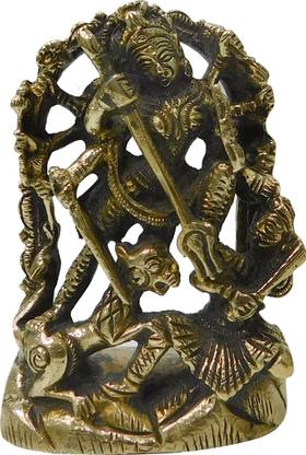 vinayakmoorti Brass Goddess Mahishasura Mardini Idol Mahishasura Mardini statue durga maa murti mata rani murti brass Mahishasura Mardini murti decorative showpiece Decorative Showpiece  -  7 cm