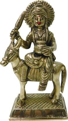 Om Shree Siddhi Vinayak Murti Bhandar Brass Shitla Mata Idol Mata Rani Sitla Mata God Idol Shitla Mata Home Temple Pooja Shitla Mata Lord Shitla Mata Ki Murti Decorative Showpiece  -  17 cm