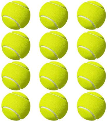 Vikas Light Weight Green Colour Tennis Ball (Pack of 12) Tennis Ball