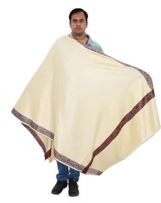 Vrinde Wool Self Design Men Shawl