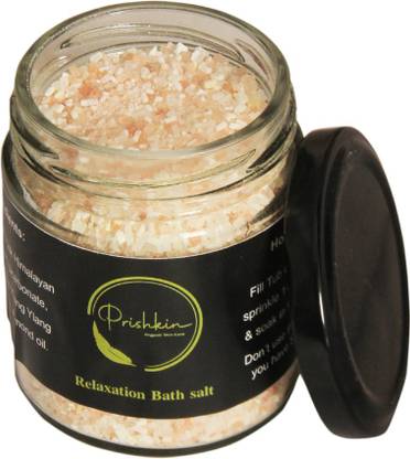 Prishkin RELAXATION Salt Enriched with Himalayan Pink Salt, Baking Soda and Blended Essential Oils (Pack of 1, 200 Grams)