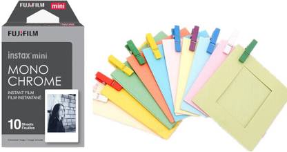 FUJIFILM Instax Mini Monochrome Film With Simple Hanging Paper Photo Bunting Film Roll
