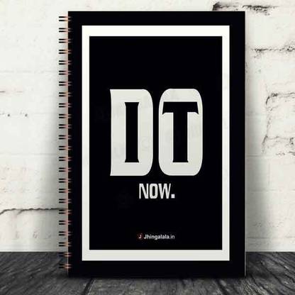 Jhingalala Wirebound Plain Notebook For Personal and Office stationery Diary with Do It Now Printed on the Cover A5 Notebook Unruled 160 Pages