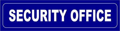 madhusigns SECURITY OFFICE Sign board in 3mm thick foam sheet (12" X 3") Emergency Sign