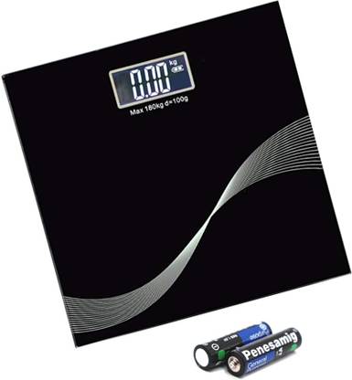 GFFBB Personal Digital Weight Machine With Large LCD Display and 4 Sensor Technology Weighing Scale