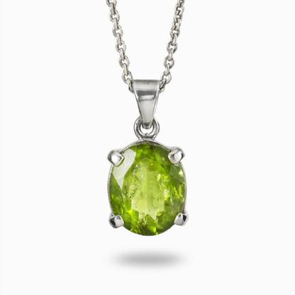 KUNDLI GEMS Peridot ring Original Semi Precious stone Certified Peridot stone Astrological Purpose for unisex Silver Peridot Stone Pendant