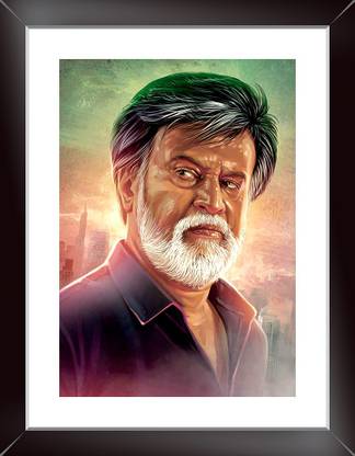Rajinikanth Photo Frame For Office And Room (Size 13.5 X 10.5 Inch, Box) Multicolor Paper Print
