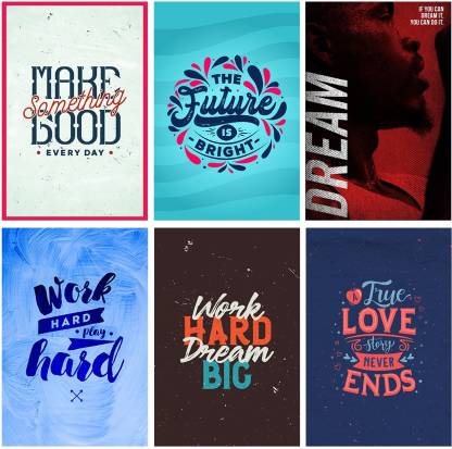 Heroic Motivational One Liner Quotes - 6 Inspirational Poster Set ...
