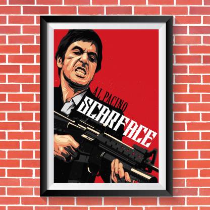 Scarface Poster Al Pacino Wall For Home Décor The Godfather Movie Decorative Item Fine Art Print