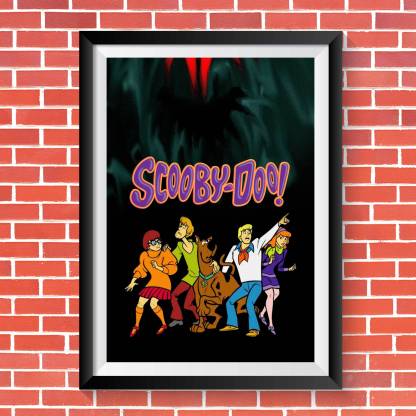 Funny Cartoon Series Fred Jones Daphne Blake Velma Dinkley Shaggy Rogers Scooby Doo Poster Framed Wall Art for Home Décor Fine Art Print