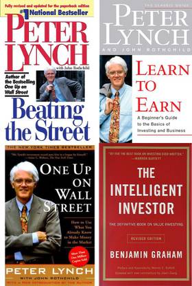Set Of 4 Best Books : 3 Books Of Peter Lynch + Intelligent Investor