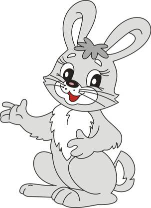 SRD 88.9 cm Bunny Self Adhesive Sticker
