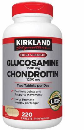 KIRKLAND Signature Extra Strength Glucosamine 1500mg/Chondroitin 1200mg Sulfate - 220 tablets