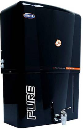 RUBY Black Water Purifier with Copper + RO + UF + UV + TDS Control 12 Litres Storage 12 L RO + UV + UF + TDS Control + Alkaline + UV in Tank Water Purifier