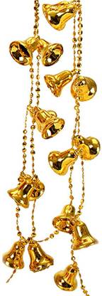 prisma collection Christmas Bells Garland Xmas Tree Jingle Bell String Banner Xmas Tree Hanging Bunting Wind Chimes for Window Door Ceiling Hanging Ornaments Pack of 1