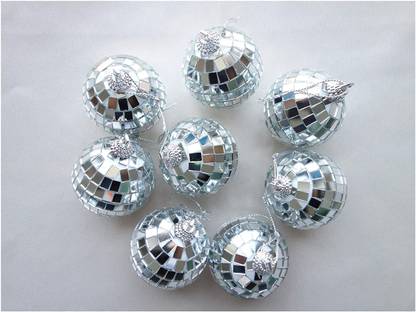 MG TRADING 24 Pcs disco ball for X mas Christmas Tree Decoration and Home Decor Hanging Ornaments Pack of 24