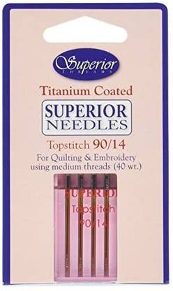 Superior Threads 1329014 5 Count Topstitch Machine Needle, 90/14"