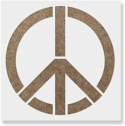 Stencil Revolution Peace Sign Stencil for Walls and Crafts - Reusable Stencils of a Peace Sign for Painting in Small & Large Sizes - Made in