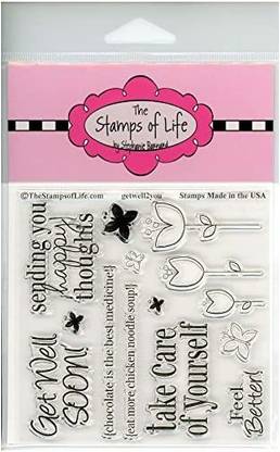 Stamps of Life Get-Well Soon Sentiment Sympathy Stamps for Card-Making and Scrapbooking Supplies by - GetWell2You