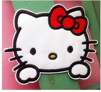 Patches Cute Classic hello kitty cat Embroide Iron On / Sew On Patch