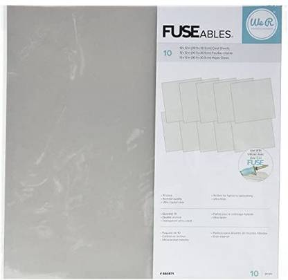 We R Memory Keepers 660871 10 Piece Fuseables Clear Sheets, 12 x 12"