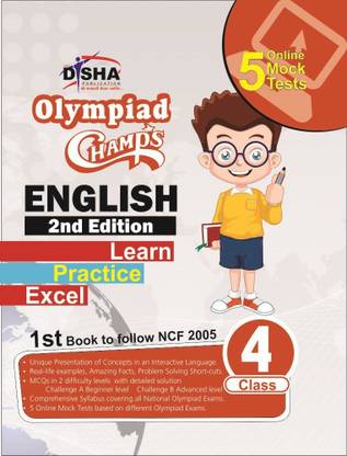 Olympiad Champs English Class 4 with with 5 Mock Online Olympiad Tests