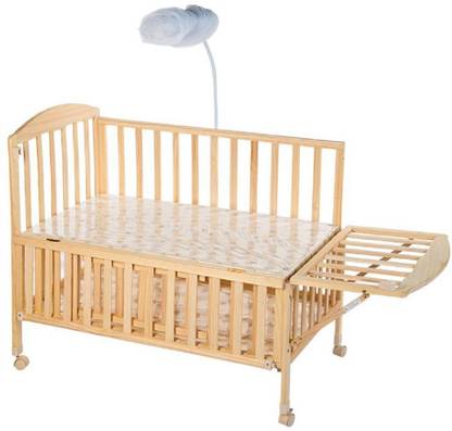 MeeMee Baby Crib Attach to Parent Bed,Safety Mosquito Net,Comfortable Sleep for 0-3 Yrs Cot