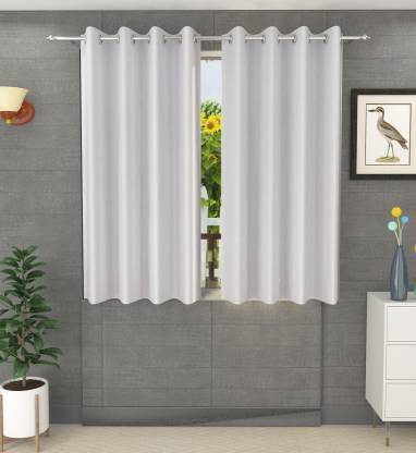 Parda Sansar 153 cm (5 ft) Polyester Window Curtain (Pack Of 2)