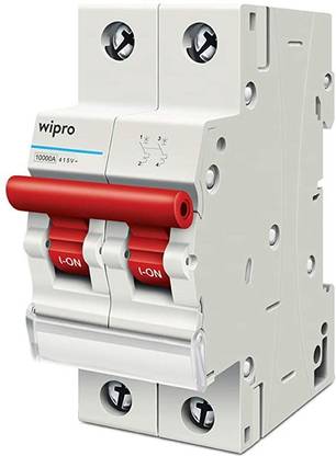 Wipro Double Pole 40A Isolator with Trip Free Mechanism ISO MCB