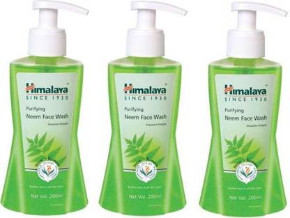 HIMALAYA Purifying Neem  (200ml x 3) - 600ml Face Wash