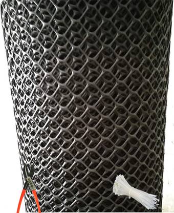 sai praseeda Garden Fencing Net_Tree Guard Net_Bird Net PVC Virgin HDPE 3.3 Feet Height x 10 Feet Length UV Stabilized Heavy 800GSM Anti Bird Net Black Color with Cutter 50 PVC Tags Model NO:2 Nylon Fence Post