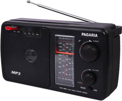 PAGARIA 5 Band Rechargeable USB, AUX Model CRETA with Bluetooth FM Radio