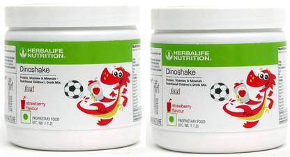 HERBALIFE Dinoshake Kids Drink Mix - Strawberry Flavor Combo Pack Of 2 Nutrition Drink