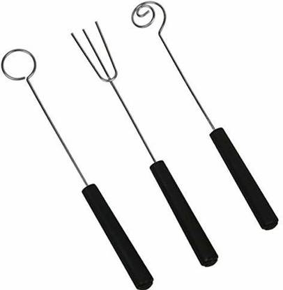 Mass Pro 3Pcs Chocolate Dipping Fork Multipurpose Using Fork Set Steel Fondue Fork Set
