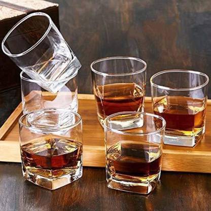 Shakti Enterprise (Pack of 6) Plaza Glass (280 ML) Set of 6 Glass Set Whisky Glass