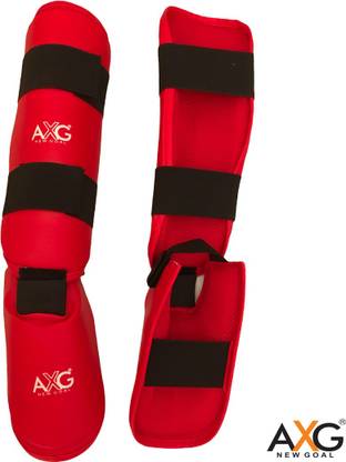 AXG NEW GOAL Step In Karate Taekwondo Shin Pad (Small) Muay Thai Kick Kickboxing MMA Shin Guard