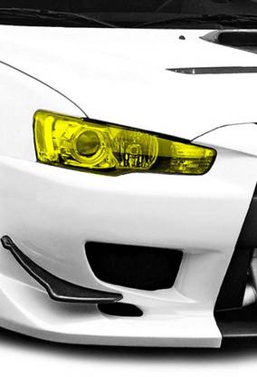 Tufkote Headlight/Tail Light Tint Film, Self Adhesive (12 x 36 INCHES, NEON Yellow) Headlight Vinyl Film