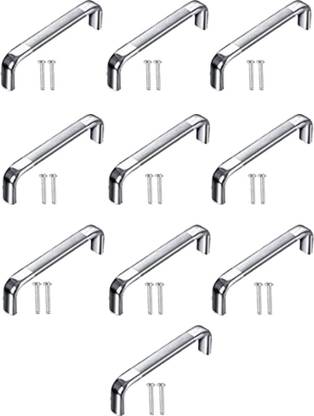 Sun Shield Wardrobe | Door Handle Oval D with Screw (4 Inch, Chrome Finish) Stainless Steel Cabinet/Drawer Handle