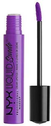 NYX Professional Makeup Liquid Suede Cream Lipstick-Run The World, Bright Violet Withundertones