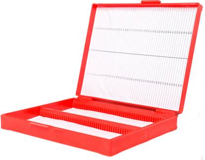 THE LABWORLD Slide box combo pack for 2 prepared slides microscope slide box with index,side box plastic Microscope Slide Box