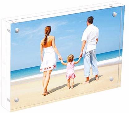 Jelly Bean Acrylic Magnet Photo Frame Double Side Thick Desktop Frames 5 inch Acrylic Magnet Photo