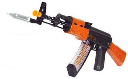 Haulsale Beauteous AK-838 Toy Rifle - Toy Gun Features Flashing Light, Amazing Electronic Sound , Removable Knife and Unique Action Measuring 73 Cms Guns & Darts