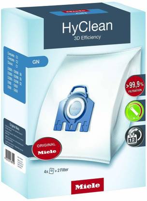 MIele HYCLEAN 3D EFFICIENCY (GN) DUST BAG(4 Bags & 2 Filter Included) In Box Vacuum Cleaner Bag