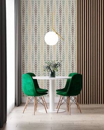 DWELLSINDIA Floral & Botanical Yellow Wallpaper