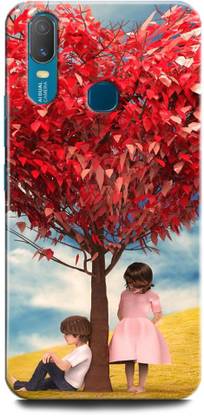 WallCraft Back Cover for Vivo Y11, Vivo 1906 GIRL, BOY, RED LOVE TREE, HEART, KIDS, LOVE