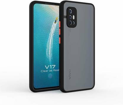 Novo Style Back Cover for Vivo V17 Soft Sides Silicone Smoke Back Case With Camera Cap