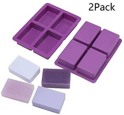 JET LAG Soap Molds For Soap Making, Rectangle Silicone Soap Mold 2 Pack Large Size, Soap Making Supplies By