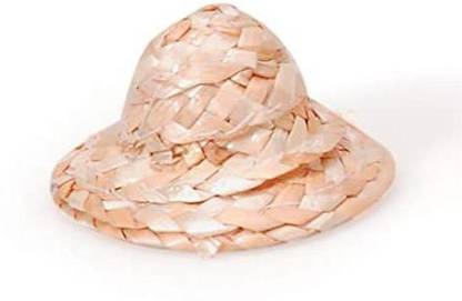 Darice Round Top Straw Hat 2"-Natural
